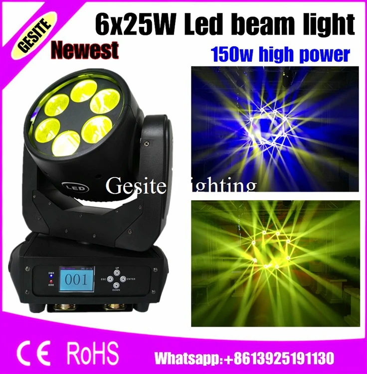 2 шт./лот новейший 6x25 Вт LED супер луч движущаяся головка света оптовая цена | Лампы