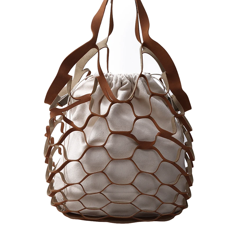 Fashion Women Bag Fashion Fishing Net Hollow Canvas Bag Drawstring Canvas Bag Scrub Portable Children Bag
Fashion Women Bag Fashion Fishing Net Hollow Canvas Bag Drawstring Canvas Bag Scrub Portable Children Bag