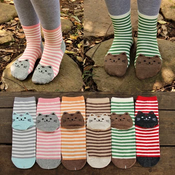 Hot!! 3D Animals Style Striped Fashion Cartoon Socks Women 3D Cat Footprints Cute Cotton Socks Floor Meias Soks
Hot!! 3D Animals Style Striped Fashion Cartoon Socks Women 3D Cat Footprints Cute Cotton Socks Floor Meias Soks