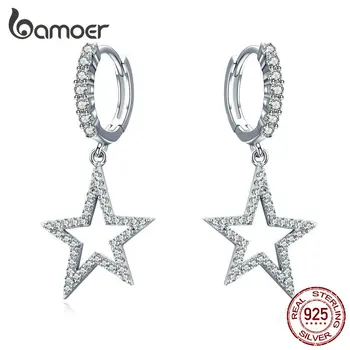 BAMOER Star Dangle Earrings for Women Sparkling Clear CZ Drop Earring Sterling Silver 925 Engagement Wedding Jewelry SCE593
BAMOER Star Dangle Earrings for Women Sparkling Clear CZ Drop Earring Sterling Silver 925 Engagement Wedding Jewelry SCE593