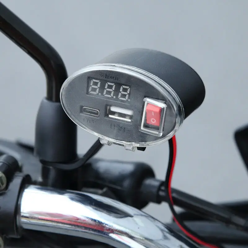 Universal Motorcycle Handlebar Charger Socket w/ Switch & Mounts Multi-function
Universal Motorcycle Handlebar Charger Socket w/ Switch & Mounts Multi-function