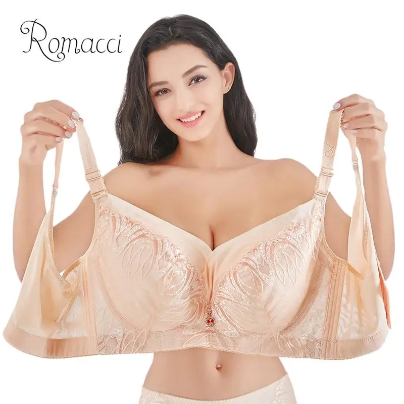 Romacci Sexy Women Plus Size Bra Underwire Soutien Gorge BH Push Up Bra Lace Busty Brassiere Full Cup Underwear C D E Thin Bra
Romacci Sexy Women Plus Size Bra Underwire Soutien Gorge BH Push Up Bra Lace Busty Brassiere Full Cup Underwear C D E Thin Bra