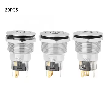 20Pcs Self-locking Flat Head with Power Supply Label Stainless Steel Button Switch BEM-22-11DS 24VDC
20Pcs Self-locking Flat Head with Power Supply Label Stainless Steel Button Switch BEM-22-11DS 24VDC