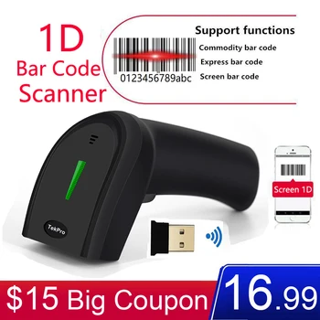 TekPro Wireless 1D Barcode Scanner Computer Screen Mobile Payment 1D Wireless Bar Code Reader
TekPro Wireless 1D Barcode Scanner Computer Screen Mobile Payment 1D Wireless Bar Code Reader