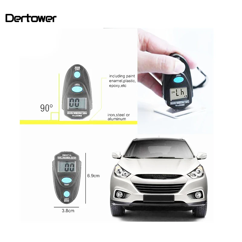 Digital Thickness Gauge Coating Meter Fe/NFe 0.00-2.20mm for Car Meter Manual EM2271A Portable Mini Paint Tester LCD DT6
Digital Thickness Gauge Coating Meter Fe/NFe 0.00-2.20mm for Car Meter Manual EM2271A Portable Mini Paint Tester LCD DT6