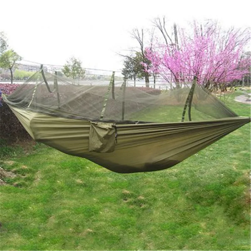 Multi-color Hammock Travel Camping Single Person Hammock Portable Parachute Fabric Mosquito Net Hammock for Indoor Outdoor Use
Multi-color Hammock Travel Camping Single Person Hammock Portable Parachute Fabric Mosquito Net Hammock for Indoor Outdoor Use
