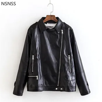 Decorate Zippers Jacket Women Leader For Women PU Black Artificial Leather Jacket Winter Women's Belts Pockets
Decorate Zippers Jacket Women Leader For Women PU Black Artificial Leather Jacket Winter Women's Belts Pockets