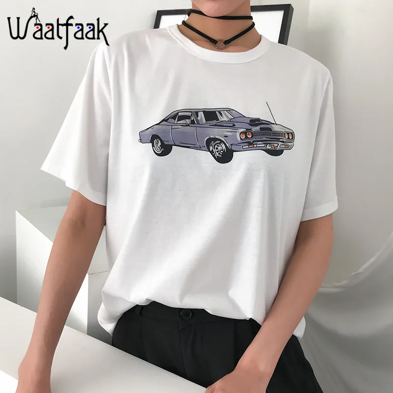 Waatfaak Casual Short Sleeve White T Shirt Cotton Ladies Loose Tee Shirt Women Print Korean Fashion Summer T-shirt Femme Vintage
Waatfaak Casual Short Sleeve White T Shirt Cotton Ladies Loose Tee Shirt Women Print Korean Fashion Summer T-shirt Femme Vintage