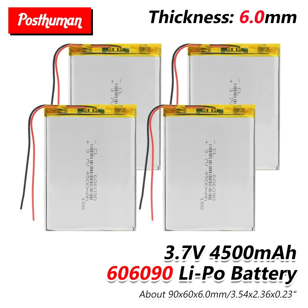 606090 3.7V 4500mAh Lipo li-ion Lithium Battery Replacement Li-Po Lithium Li-polymer Battery Replacement For Tablet DVD E-book
606090 3.7V 4500mAh Lipo li-ion Lithium Battery Replacement Li-Po Lithium Li-polymer Battery Replacement For Tablet DVD E-book