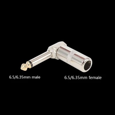 6.35mm / 6.5mm 2 Pole Mono Amplifier Microphone Plug 6.35 / 6.5 90 Degrees Audio Connector TRS Plug
6.35mm / 6.5mm 2 Pole Mono Amplifier Microphone Plug 6.35 / 6.5 90 Degrees Audio Connector TRS Plug