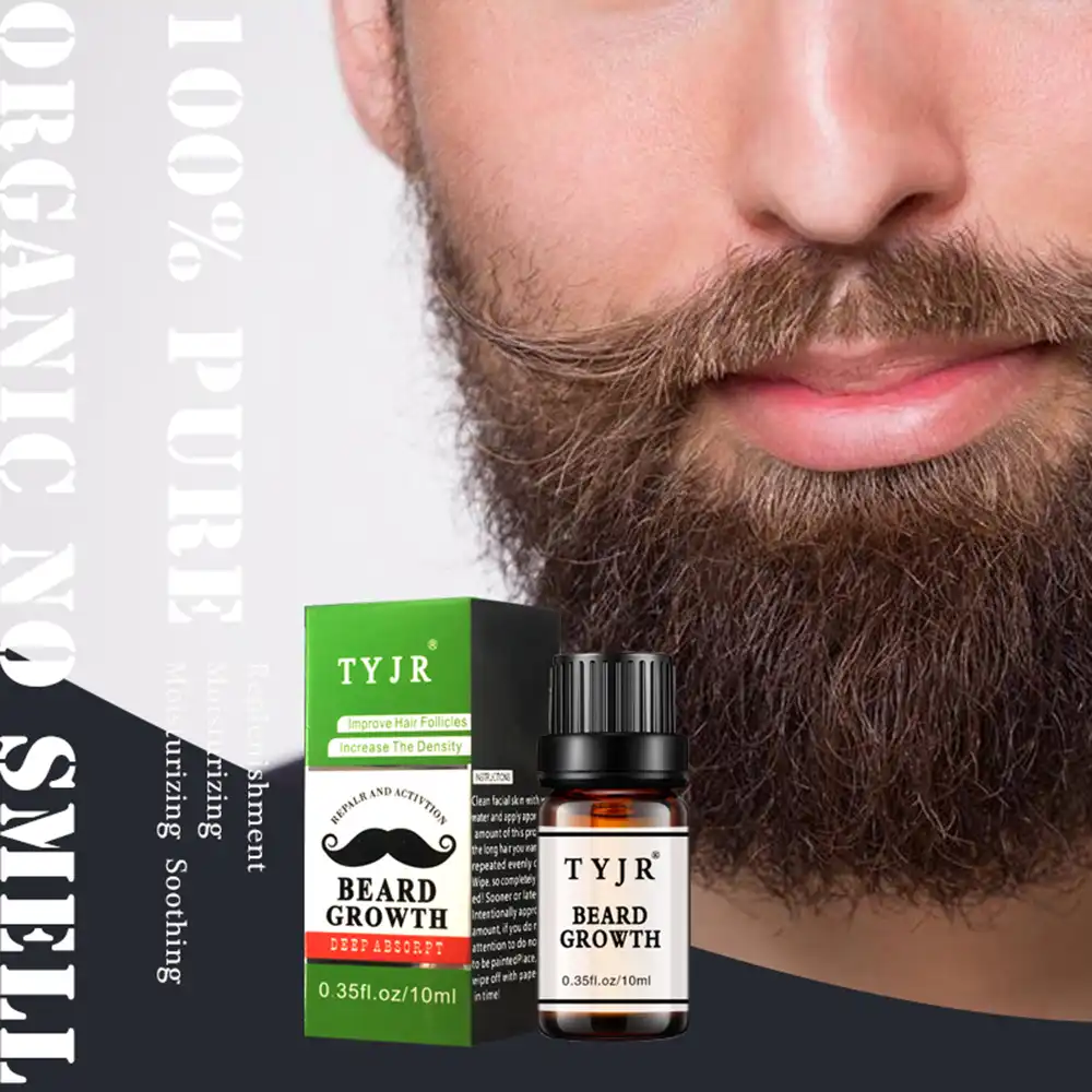 Men Beard Growth Oil Wax Balm Hair Loss Treatment Products Eyebrow