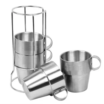 300ml double stainless steel coffee travel mug outdoor picnic camping sports portable non-magnetic water beer mug 4/6 piece suit
300ml double stainless steel coffee travel mug outdoor picnic camping sports portable non-magnetic water beer mug 4/6 piece suit
