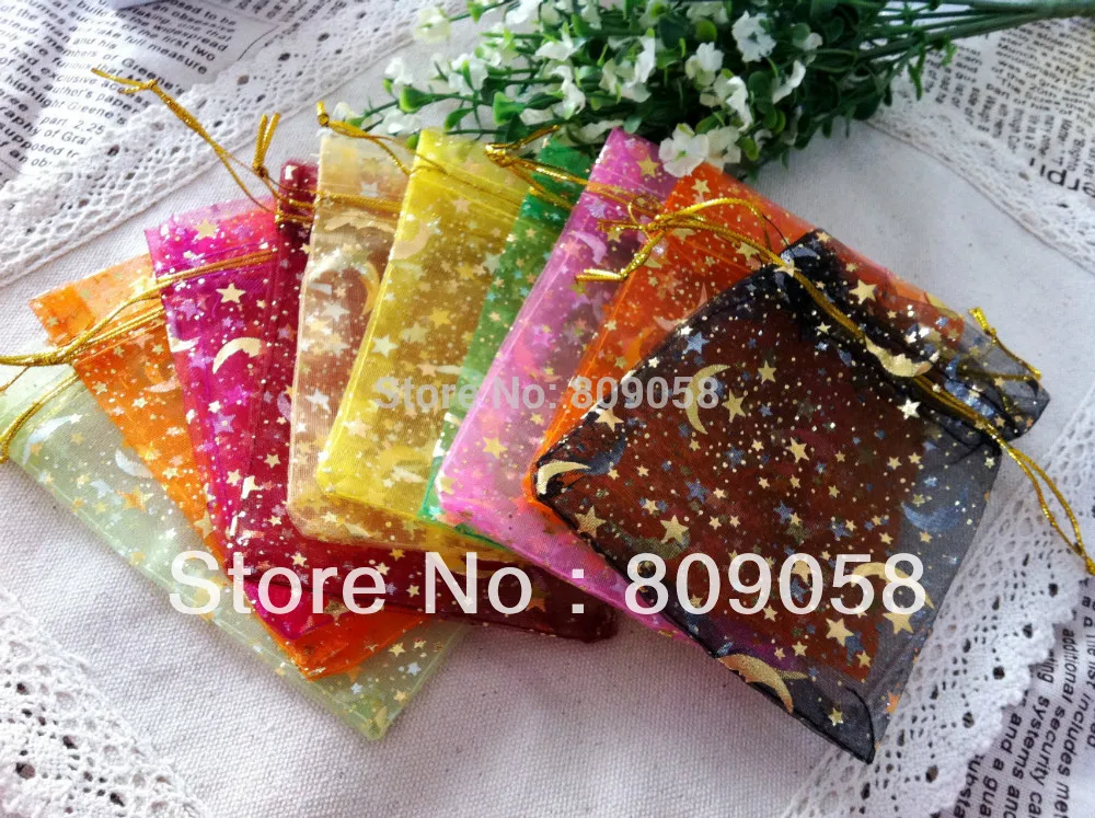 Wholesale 200pcs 7*9cm Assorted Color Organza Gift Bags Star&moon Pattern Drawstring Bag Jewelry Gift Pouches Free Shipping
Wholesale 200pcs 7*9cm Assorted Color Organza Gift Bags Star&moon Pattern Drawstring Bag Jewelry Gift Pouches Free Shipping