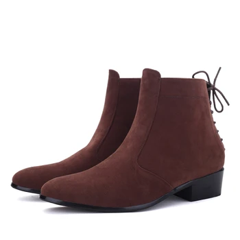 Fine Zero New spring Autumn Men pointed toe height increase ankle boots male fashion Suede leather dress high tops High heels
Fine Zero New spring Autumn Men pointed toe height increase ankle boots male fashion Suede leather dress high tops High heels