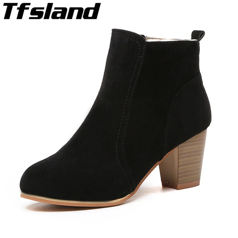 Autumn Winter Women Short Cylinder Ankle Boots Female Scrub Leather Snow Boots High Heels Martin Boots Walking Shoes Sneakers
Autumn Winter Women Short Cylinder Ankle Boots Female Scrub Leather Snow Boots High Heels Martin Boots Walking Shoes Sneakers