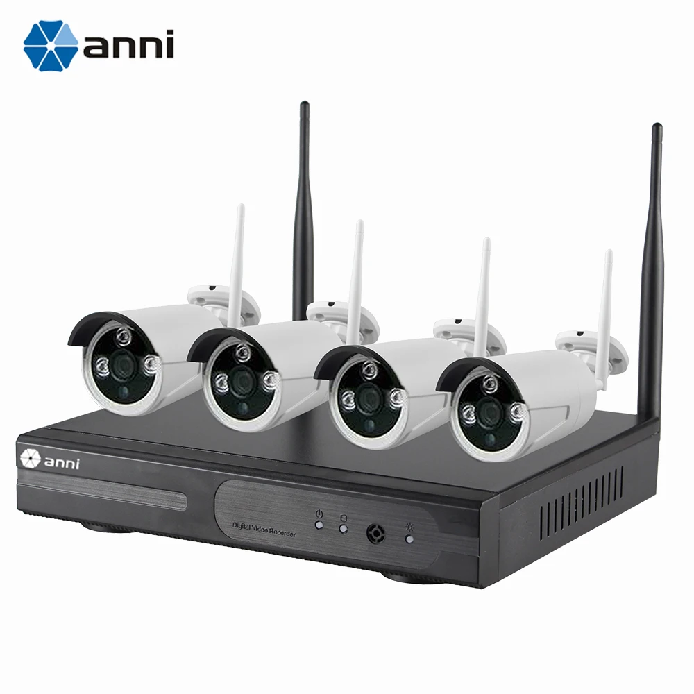 Anni 4CH 720P HD NVR Wireless Security CCTV Surveillance System and (4) 1.0MP Megapixel Wireless Indoor Outdoor Bullet IP Camera
Anni 4CH 720P HD NVR Wireless Security CCTV Surveillance System and (4) 1.0MP Megapixel Wireless Indoor Outdoor Bullet IP Camera