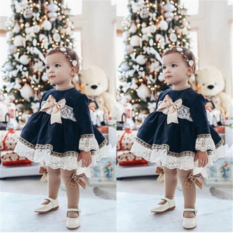 New Spring Casual Baby Girls Lace Bow Princess Dress Cotton Kids Toddler Long Sleeve Sundress
New Spring Casual Baby Girls Lace Bow Princess Dress Cotton Kids Toddler Long Sleeve Sundress