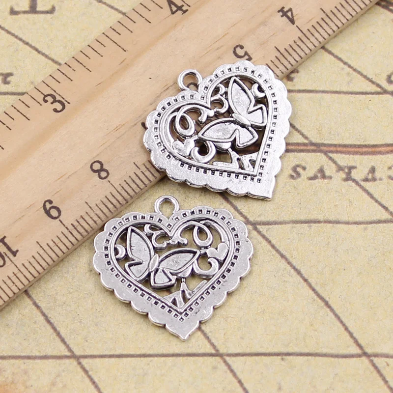 8pcs/lot Charms heart butterfly 25x24mm Tibetan Silver Pendants Crafts Making Findings Handmade Antique Jewelry DIY for Necklace
8pcs/lot Charms heart butterfly 25x24mm Tibetan Silver Pendants Crafts Making Findings Handmade Antique Jewelry DIY for Necklace