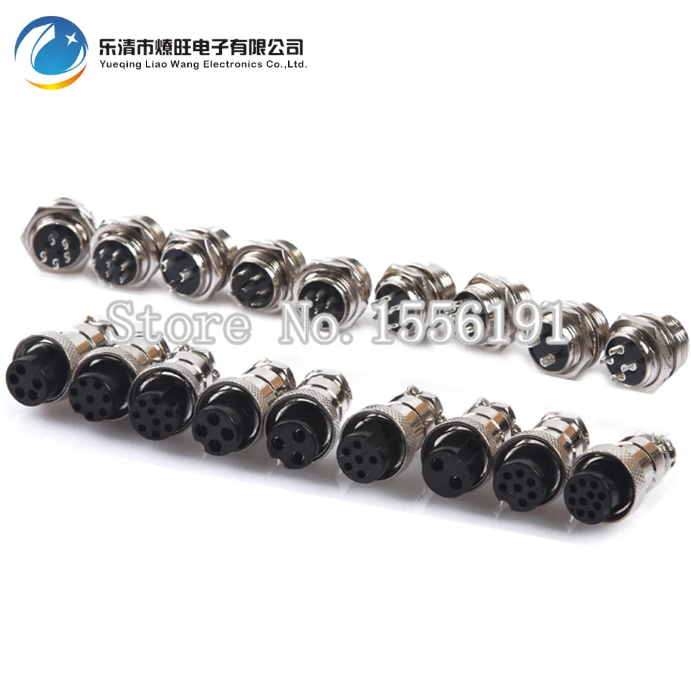 

5 set/lot 16mm Aviation Plug Socket Connectors GX16 Male & Female 2pin/3pin/4pin/5pin/6pin/7pin/8pin/9pin/10pin