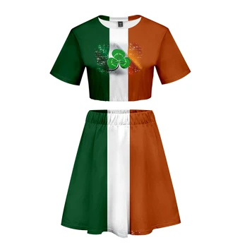 3D St. Patrick's Day Two Piece Sets Women Navel short sleeve T-shirt and Short Skirt Sexy Fashion Short skirt sets
3D St. Patrick's Day Two Piece Sets Women Navel short sleeve T-shirt and Short Skirt Sexy Fashion Short skirt sets