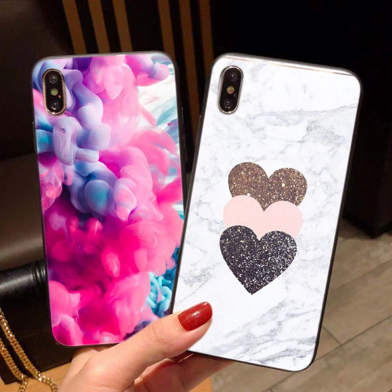 Luxury Phone Case For iPhone 7 8 Plus 6 6s Silicone Back Cover For iPhone X XR XS MAX with paiting 3 Hearts Fundas Coque
Luxury Phone Case For iPhone 7 8 Plus 6 6s Silicone Back Cover For iPhone X XR XS MAX with paiting 3 Hearts Fundas Coque