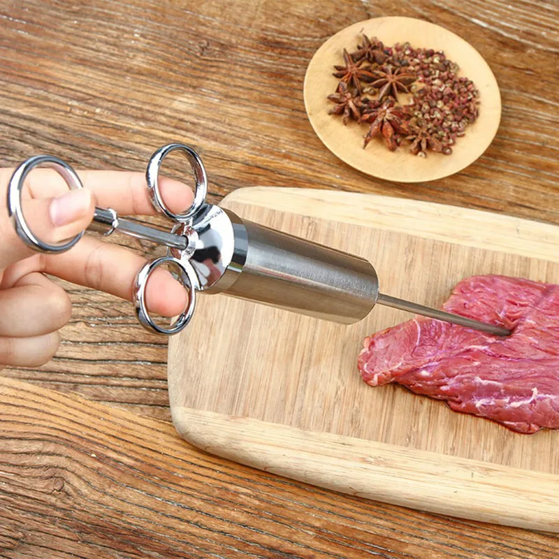 2019 New High Quality Stainless Steel Needle Turkey Chicken Meat Flavor Injector Meat Syringe Marinade Tools Kitchen Accessories
2019 New High Quality Stainless Steel Needle Turkey Chicken Meat Flavor Injector Meat Syringe Marinade Tools Kitchen Accessories