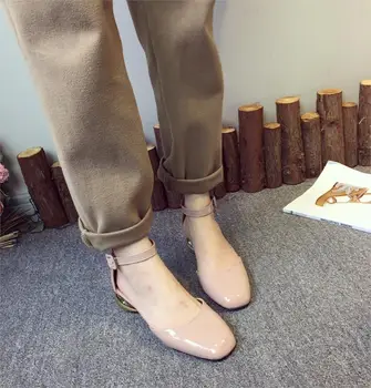 2019 Women Sexy Ankle Strap Patent Leather Pumps Nude Green Black Gold Heel Fashion Shoes 4cm
2019 Women Sexy Ankle Strap Patent Leather Pumps Nude Green Black Gold Heel Fashion Shoes 4cm