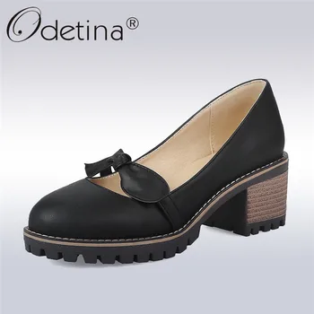 Odetina 2019 New Fashion Chunky Heel Pumps For Women Platform Bowknot Slip On Sweet Shoes Ladies Round Toe Pumps Big Size 34-43
Odetina 2019 New Fashion Chunky Heel Pumps For Women Platform Bowknot Slip On Sweet Shoes Ladies Round Toe Pumps Big Size 34-43