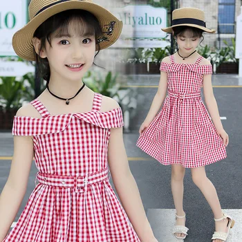Girl Lattice Summer New Pattern Summer Strapless Western Style Child Princess Dress
Girl Lattice Summer New Pattern Summer Strapless Western Style Child Princess Dress