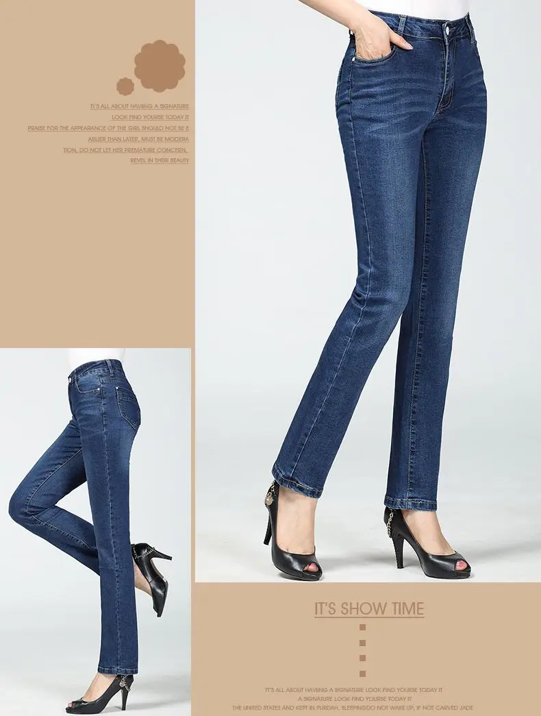 WAEOLSA Woman Casual Denim Pant Blue Jeans Staight Trouser Women Leisure Slim Fit Jeans Pantalones Mujer Zipper Fly Denim Pant (9)