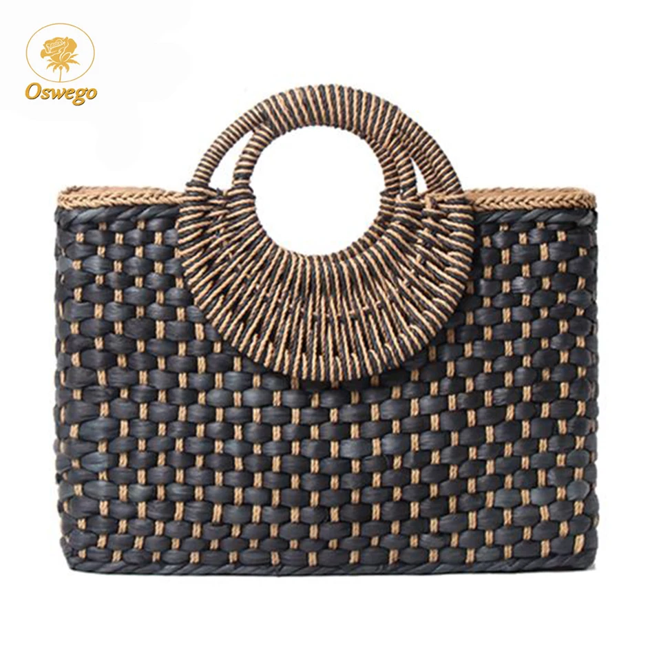 Oswego Straw Handbag Women 2019 New Straw Beach Bag Hand-Woven Simple Wild Summer Vacation Travel Trend Retro Casual Rattan Bag
Oswego Straw Handbag Women 2019 New Straw Beach Bag Hand-Woven Simple Wild Summer Vacation Travel Trend Retro Casual Rattan Bag