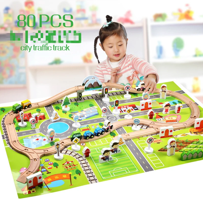 Wooden Railway Extended Track Urban Rail Transit Scene Set Theme Toy Wooden Blocks Children's Puzzle Train Track Assembled Toys
Wooden Railway Extended Track Urban Rail Transit Scene Set Theme Toy Wooden Blocks Children's Puzzle Train Track Assembled Toys