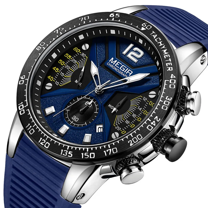 MEGIR Men Sport Watch Top Brand Luxury Chronograph Silicone Strap Quartz Military Big Dial Watches Clock Male Relogio Masculino
MEGIR Men Sport Watch Top Brand Luxury Chronograph Silicone Strap Quartz Military Big Dial Watches Clock Male Relogio Masculino