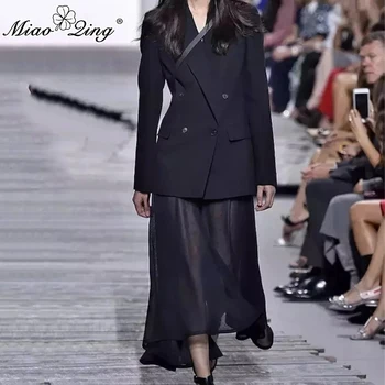MIAOQING Vintage Irregular Midi pleated Skirt for Women 2018 Fashion Clothes High Waist Korean Solid Black Elgant tulle skirts
MIAOQING Vintage Irregular Midi pleated Skirt for Women 2018 Fashion Clothes High Waist Korean Solid Black Elgant tulle skirts