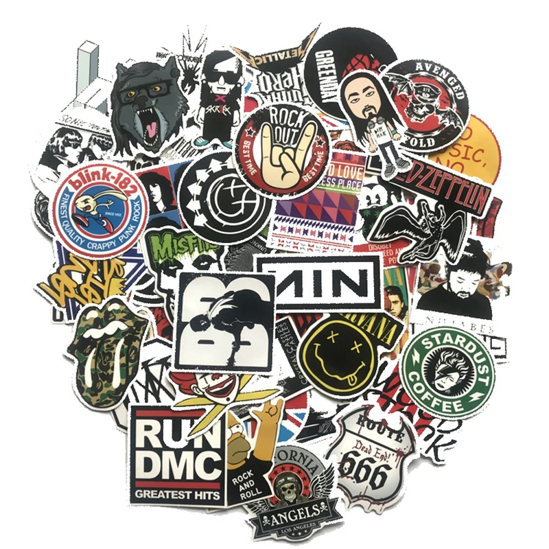 60pcs/pack Retro Rock Band Music Stickers Grean Day RHCP Luggage For Guitar Suitcase Skateboard DIY Waterproof Stickers
60pcs/pack Retro Rock Band Music Stickers Grean Day RHCP Luggage For Guitar Suitcase Skateboard DIY Waterproof Stickers