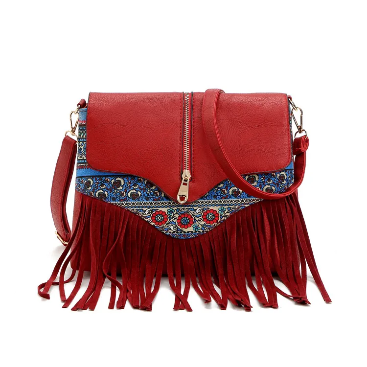 sac boheme ethnique rouge