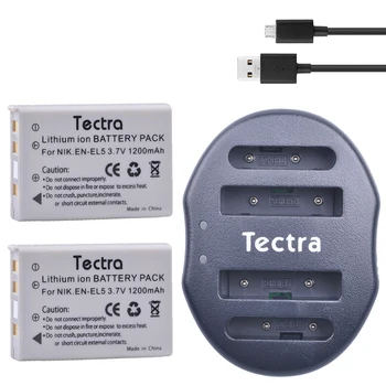 Tectra 2pcs EN-EL5 ENEL5 Camera Bateria + USB Dual Charger for Nikon Coolpix 3700 4200 5200 5900 7900 P3 P4 P80 P90 P100 P500 
Tectra 2pcs EN-EL5 ENEL5 Camera Bateria + USB Dual Charger for Nikon Coolpix 3700 4200 5200 5900 7900 P3 P4 P80 P90 P100 P500