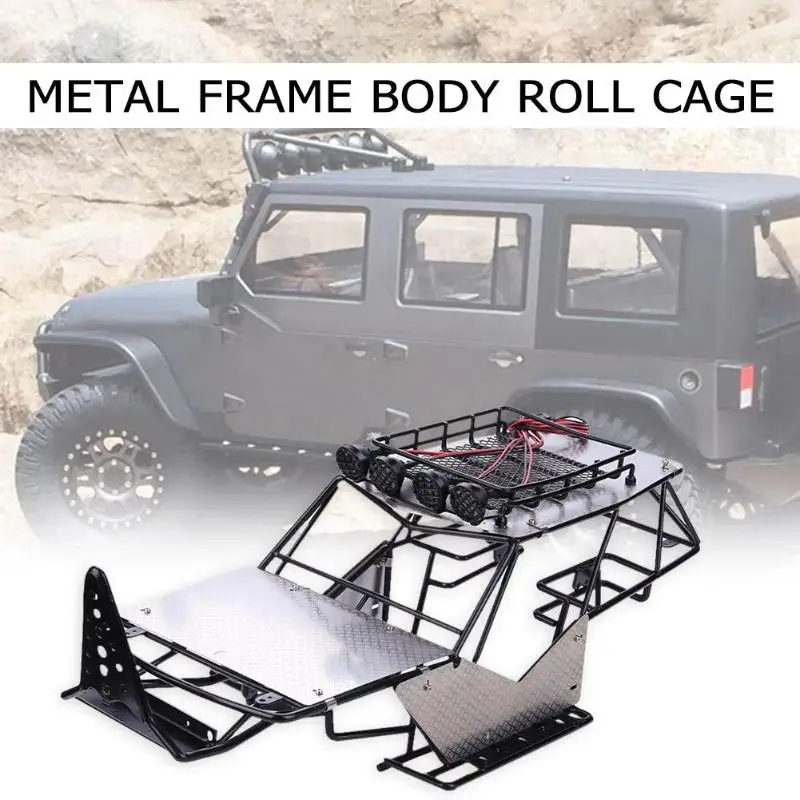 Metal Modified Frame Body Roll Cage with Roof Rack Metal Sheet platefor RC Axial Wraith RC Rock Crawler Model Parts Accessories
Metal Modified Frame Body Roll Cage with Roof Rack Metal Sheet platefor RC Axial Wraith RC Rock Crawler Model Parts Accessories