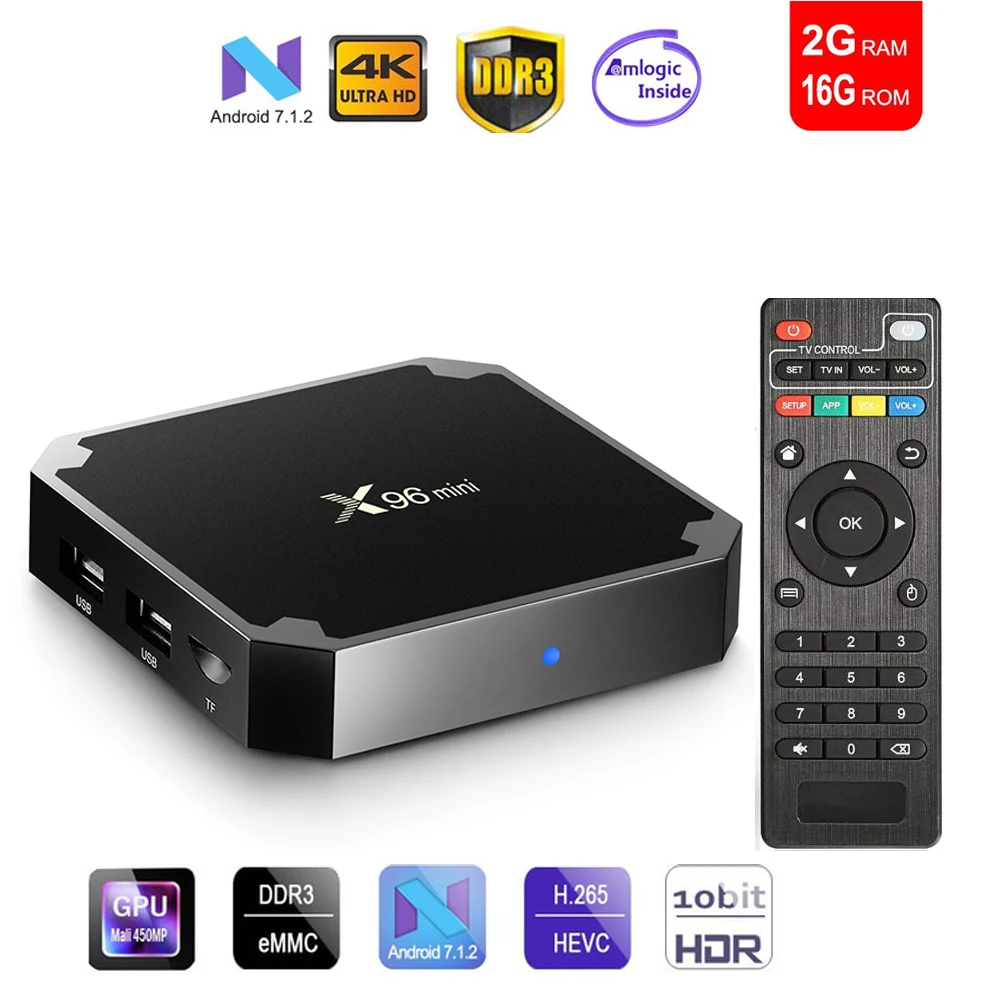 X96mini tv box iptv android 7.1 2GB 16GB Amlogic 4K S905W android box Quad Core WiFi Media Player smart tv box android tv box
X96mini tv box iptv android 7.1 2GB 16GB Amlogic 4K S905W android box Quad Core WiFi Media Player smart tv box android tv box