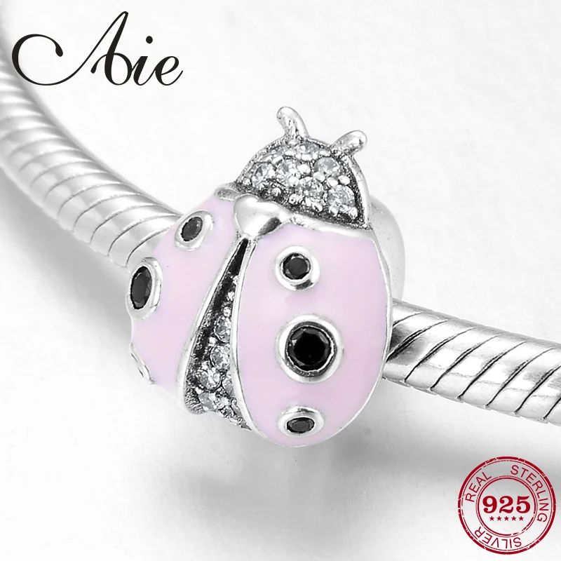 New 925 Sterling Silver Pink ladybug Spacer Stopper DIY beads Fit Original Pandora Charm Bracelet Jewelry making
New 925 Sterling Silver Pink ladybug Spacer Stopper DIY beads Fit Original Pandora Charm Bracelet Jewelry making