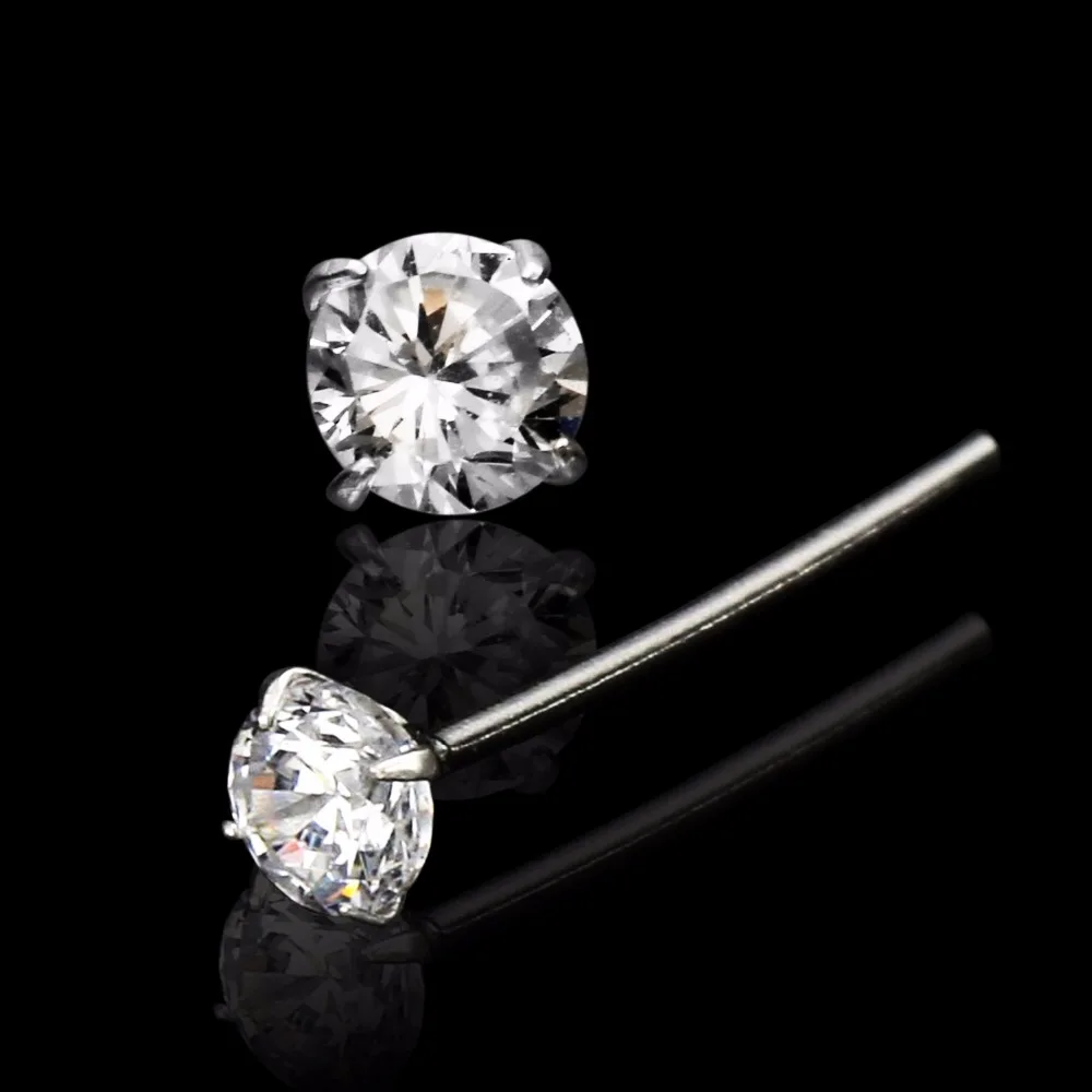 Sterling Silver 925 2.0mm Clear Round Claw Set Crystal Nose Studs Bone Nose jewelry
Sterling Silver 925 2.0mm Clear Round Claw Set Crystal Nose Studs Bone Nose jewelry