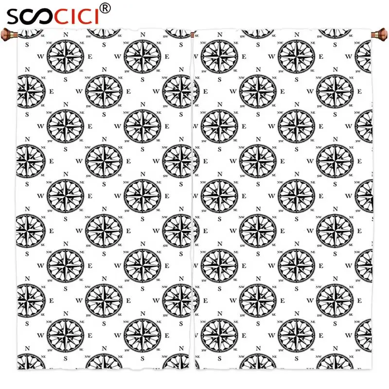 Window Curtains Treatments 2 Panels,Compass Decor Collection Ancient Ornate Compass Roses Directions Pattern in Retro
Window Curtains Treatments 2 Panels,Compass Decor Collection Ancient Ornate Compass Roses Directions Pattern in Retro