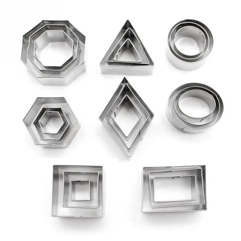Mini Geometric Shaped Cookie Biscuit Cutter Set 24 Rectangle Tiny Circle Baking Stainless Steel Metal Molds
Mini Geometric Shaped Cookie Biscuit Cutter Set 24 Rectangle Tiny Circle Baking Stainless Steel Metal Molds