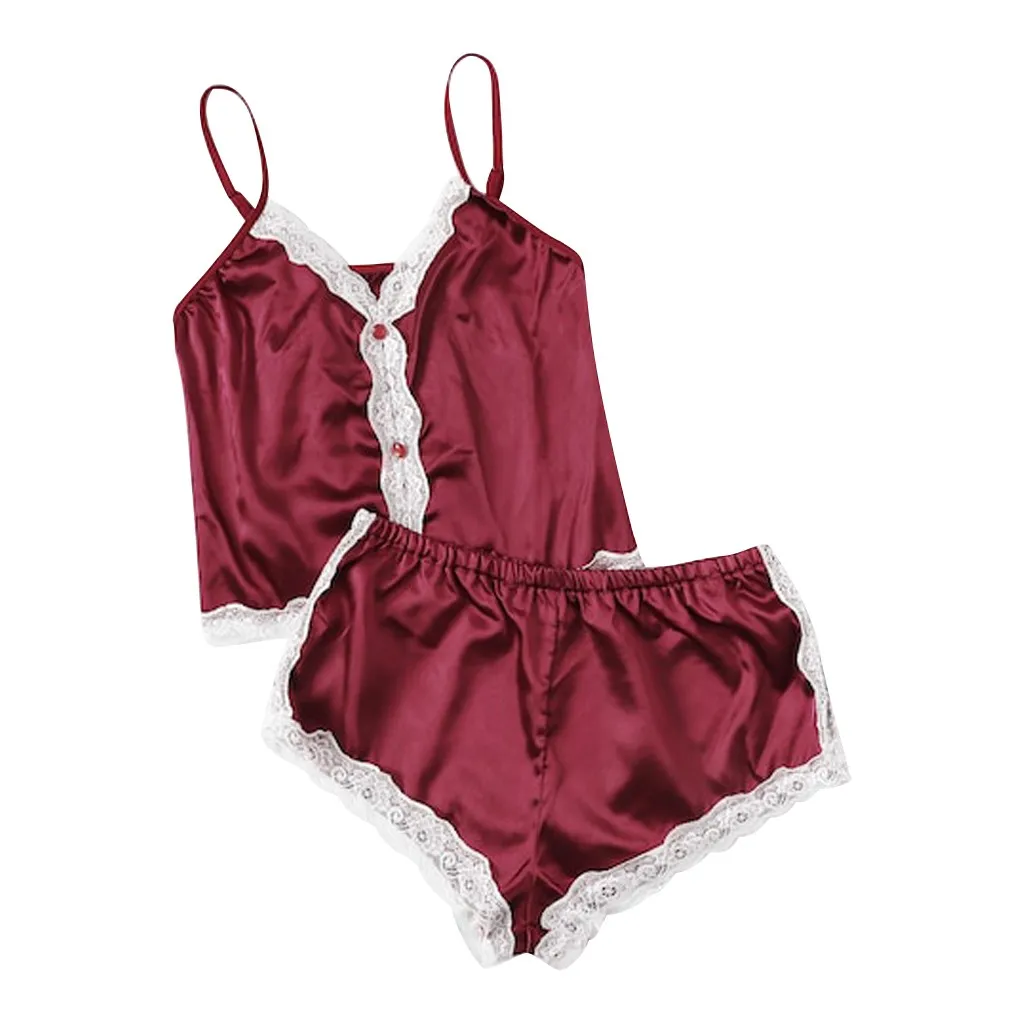Seamless 2019 New Fashion Sleepwear Women V-Neck Lace Sexy Stain Backless Camisole Pajamas Sleepwear Shorts Set #P5
Seamless 2019 New Fashion Sleepwear Women V-Neck Lace Sexy Stain Backless Camisole Pajamas Sleepwear Shorts Set #P5