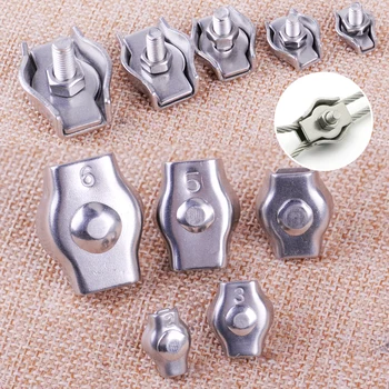 LETAOSK 10pcs Stainless Steel Wire Rope Simple Grips Cable Clamps Caliper Clips 4mm 6mm Accessories
LETAOSK 10pcs Stainless Steel Wire Rope Simple Grips Cable Clamps Caliper Clips 4mm 6mm Accessories