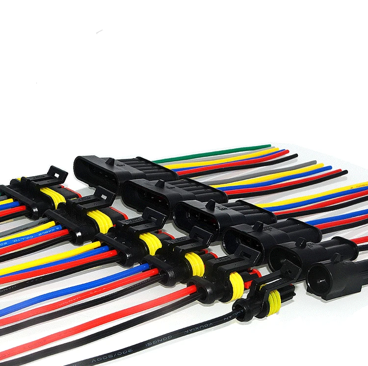 1 2 3 4 5 6 Way 1P 2P 3P 4P 5P Auto Connector Male & Female Waterproof Electrical Connector Plug with 14AWG Cable Wire Harness
1 2 3 4 5 6 Way 1P 2P 3P 4P 5P Auto Connector Male & Female Waterproof Electrical Connector Plug with 14AWG Cable Wire Harness