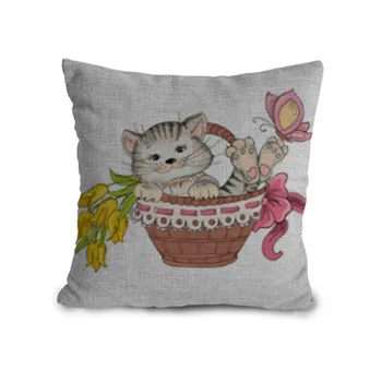 Lovely Cats and Basket Pattern Customized Printing Indoor Decor Cushion Covers for Girls Gifts
Lovely Cats and Basket Pattern Customized Printing Indoor Decor Cushion Covers for Girls Gifts