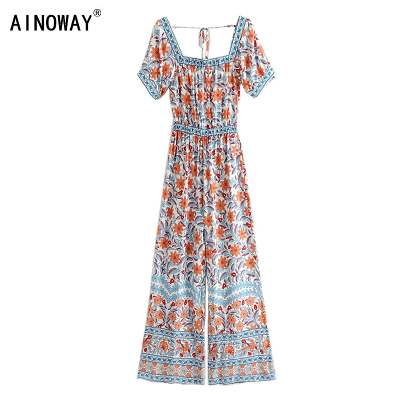 Vintage chic women Boho Bodysuits geometric floral print sashes sleeveless Rompers bohemian rayon Playsuits Jumpsuit
Vintage chic women Boho Bodysuits geometric floral print sashes sleeveless Rompers bohemian rayon Playsuits Jumpsuit