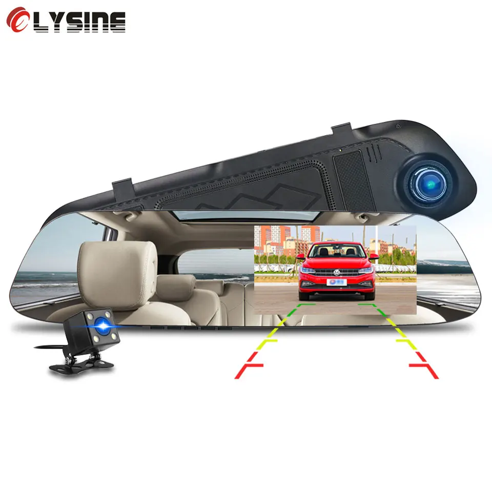 Olysine 4.3 inches Car DVR Full HD 1080P Drive Video Recorder Dual Lens Dash Cam Rear View Mirror dvr Registrar Auto Dashcam
Olysine 4.3 inches Car DVR Full HD 1080P Drive Video Recorder Dual Lens Dash Cam Rear View Mirror dvr Registrar Auto Dashcam