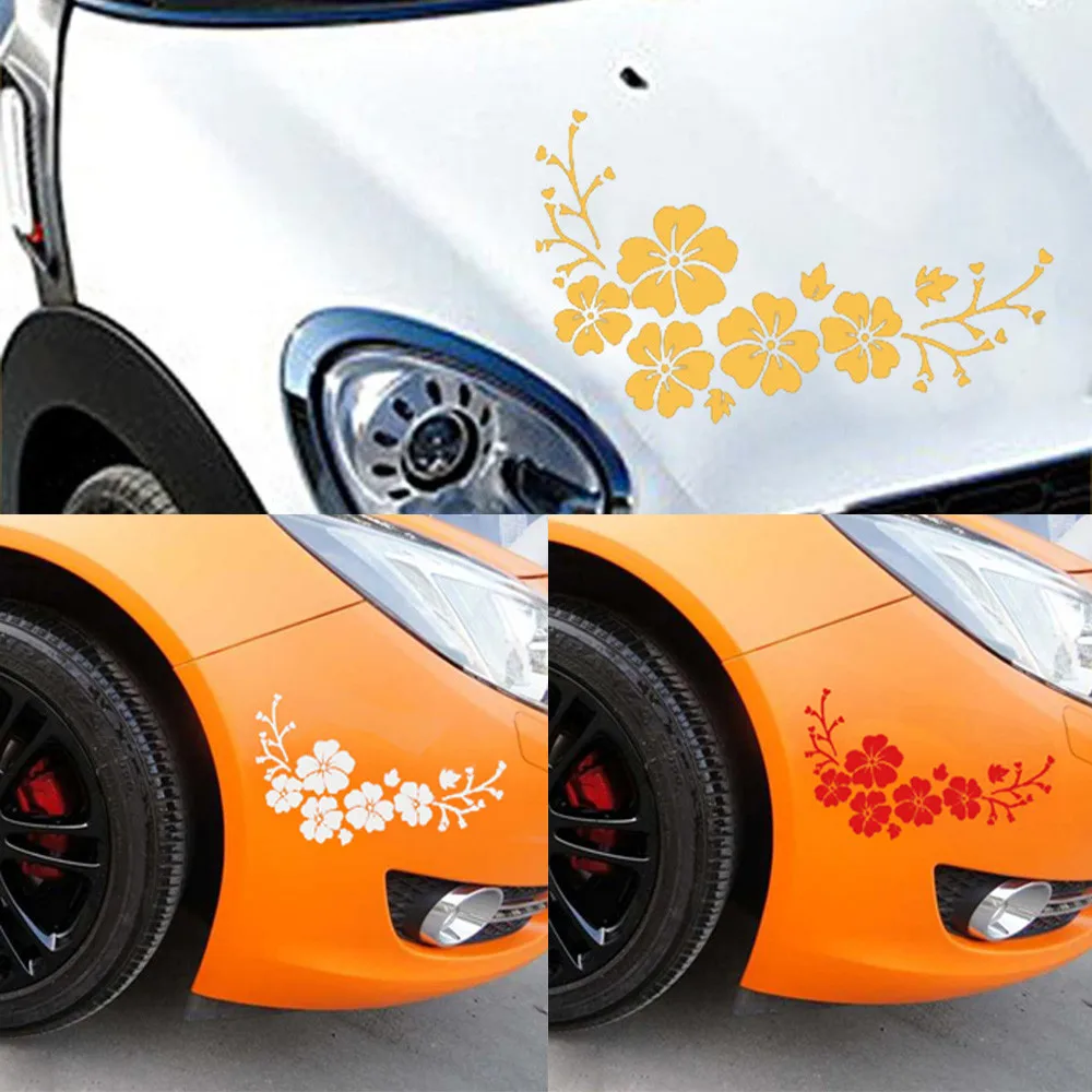 Car-styling Car Decal Delicate Flying Flower Auto Pattern Truck Hood Side Sticker A# dropship | Автомобили и мотоциклы